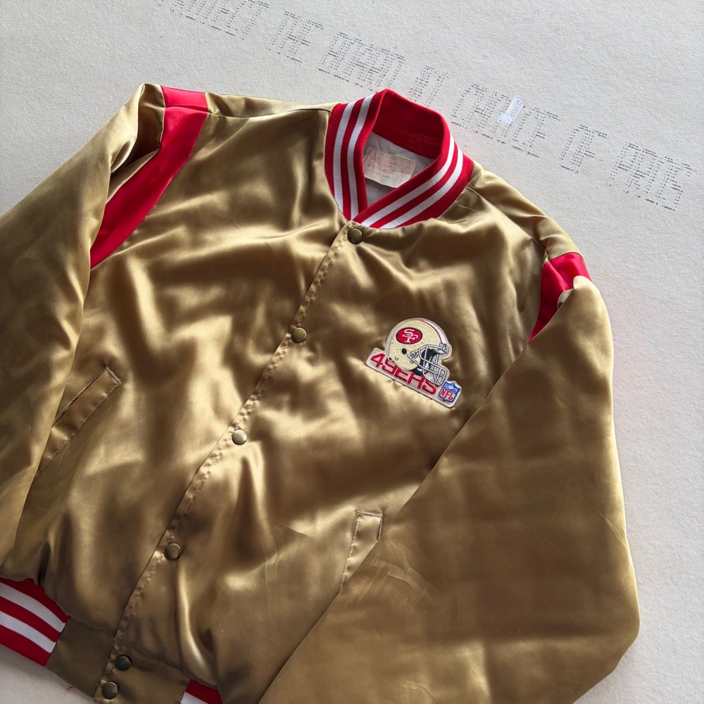 Vintage 80s San Francisco 49ers Satin Bomber Jacket